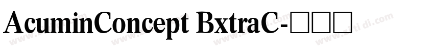 AcuminConcept BxtraC字体转换